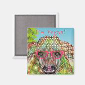 Ik ben Vegan Koe Awareness Magnet (Voorkant / Achterkant)