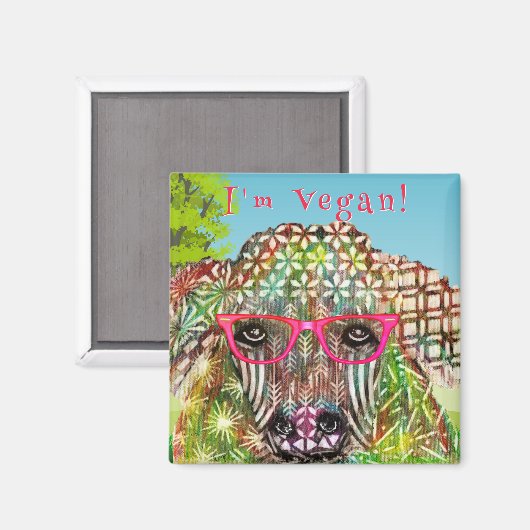 Ik ben Vegan Koe Awareness Magnet (Voorkant / Achterkant)