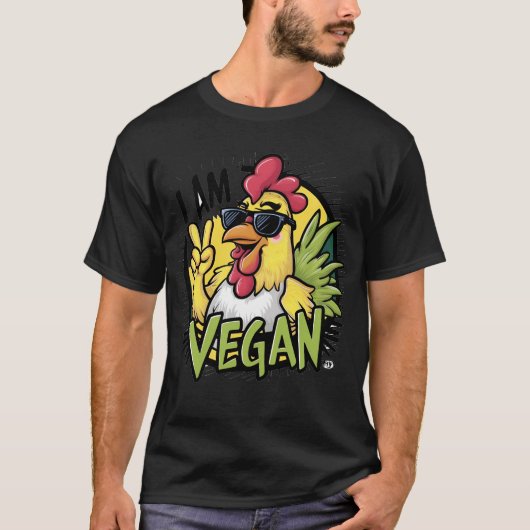 IK BEN VEGAN Mannen Tshirt (Voorkant)