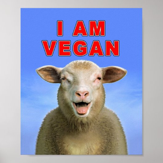 IK BEN VEGAN POSTER (Voorkant)