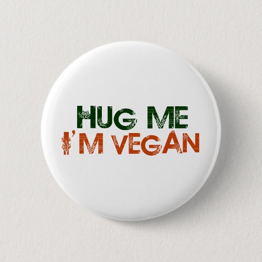 Ik ben Vegan. Ronde Button 5,7 Cm (Voorkant)