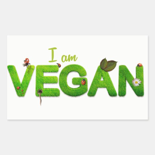 Ik ben Vegan Sticker (Voorkant)