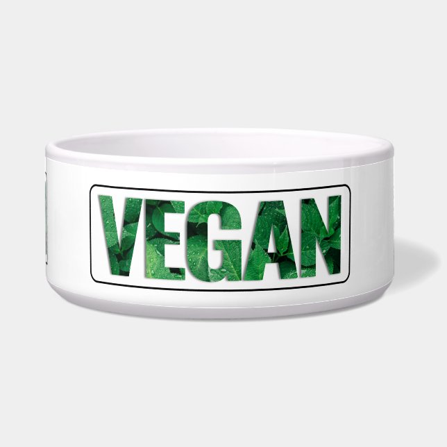 Ik ben Vegan, Typografisch Design Voerbakje (Voorkant)