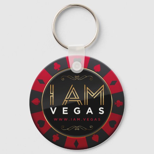 IK BEN VEGAS POKER CHIP SLEUTELHANGER (Voorkant)