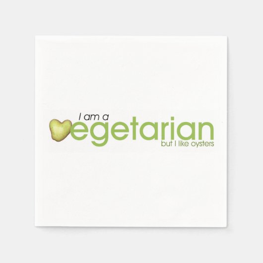 Ik ben Vegetarian Paper Napkin Servet (Voorkant)
