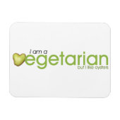 Ik ben vegetariër - Magnet Magneet (Horizontaal)