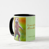 Ik ben veilig, alles is rustig, mantra artistieke  mok (Voorkant links)