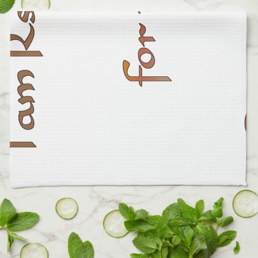 Ik ben verantwoordelijk voor de energie die ik dee theedoek (Gevouwen)