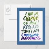 Ik ben verantwoordelijk voor hoe ik me gelukkig vo briefkaart (Voorkant / Achterkant)