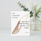 Ik ben verbonden met God; ik krijg goede... briefk Briefkaart (Staand voorkant)