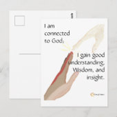 Ik ben verbonden met God; ik krijg goede... briefk Briefkaart (Voorkant / Achterkant)