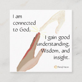 Ik ben verbonden met God. Ik krijg goede... buskaa Vierkante Visitekaartje
