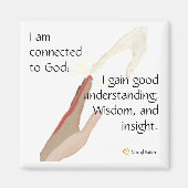 Ik ben verbonden met God; ik krijg goede... magnet (Voorkant)