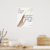 Ik ben verbonden met God; ik krijg goede... poster (Keuken)