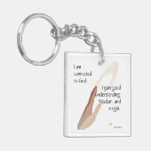Ik ben verbonden met God, ik krijg goede sleutelha Sleutelhanger (Voorkant Links)