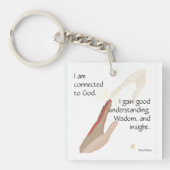 Ik ben verbonden met God, ik krijg goede sleutelha Sleutelhanger (Voorkant)