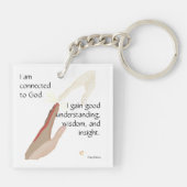Ik ben verbonden met God, ik krijg goede sleutelha Sleutelhanger (Achterkant)