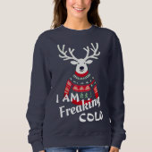Ik ben verdomd koude rendieren lelijke kerst trui (Voorkant)