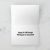 "IK BEN VERDWENEN SINDS IK VERHUISD BEN" FEESTDAGEN KAART (Binnen)