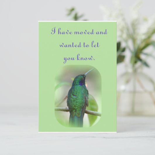 Ik ben verhuisd aankondiging (Staand voorkant)