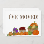 Ik ben verhuisd. Aankondiging adres Thanksgiving (Voorkant / Achterkant)