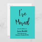 Ik ben verhuisd aankondiging modern script (Voorkant / Achterkant)