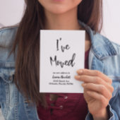 Ik ben verhuisd aankondiging modern script