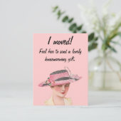 Ik ben verhuisd! aankondigingskaart (Staand voorkant)