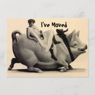 Ik ben verhuisd boerderij land ranch  aankondiging