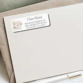Ik Ben Verhuisd Boho Bloemige Retouradres Etiket