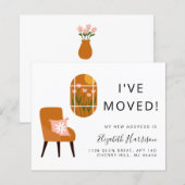 Ik ben verhuisd Boho Terracotta Verhuisbericht (Voorkant / Achterkant)