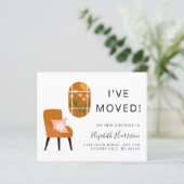 Ik ben verhuisd Boho Terracotta Verhuisbericht (Staand voorkant)