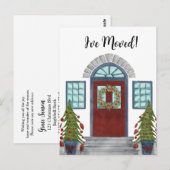 Ik ben verhuisd. Briefkaart voor kerstvakantie (Voorkant / Achterkant)