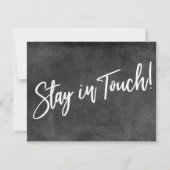 "Ik ben verhuisd" Donkergrijze Grunge aankondiging (Achterkant)