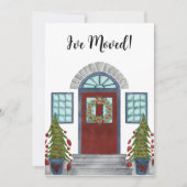 Ik ben verhuisd. Eerste kerstuitnodiging Kaart (Voorkant)