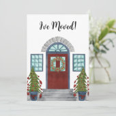 Ik ben verhuisd. Eerste kerstuitnodiging Kaart (Staand voorkant)