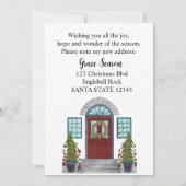 Ik ben verhuisd. Eerste kerstuitnodiging Kaart (Achterkant)