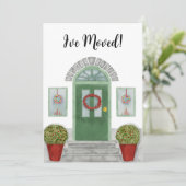 Ik ben verhuisd. Eerste kerstuitnodiging Kaart (Staand voorkant)