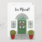 Ik ben verhuisd. Eerste kerstuitnodiging Kaart (Voorkant / Achterkant)