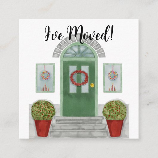 Ik ben verhuisd! Kerst thuis bijlage kaart (Voorkant)