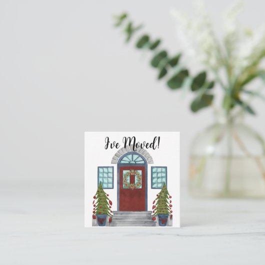 Ik ben verhuisd! Kerst thuis bijlage kaart (Staand voorkant)