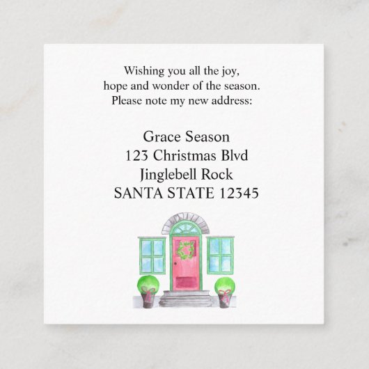 Ik ben verhuisd! Kerst thuis Informatiekaartje (Achterkant)