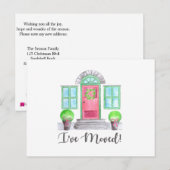 Ik ben verhuisd. Kersthuis Briefkaart (Voorkant / Achterkant)