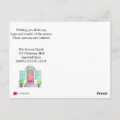 Ik ben verhuisd. Kersthuis Briefkaart (Achterkant)