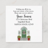 Ik ben verhuisd. kerstkaart informatiekaartje (Achterkant)