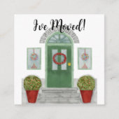 Ik ben verhuisd. kerstkaart informatiekaartje (Voorkant)