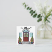 Ik ben verhuisd. kerstkaart informatiekaartje (Staand voorkant)