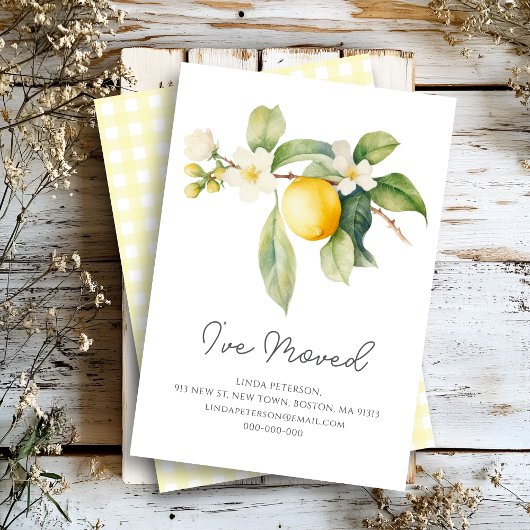 Ik ben verhuisd | Lemon Blossom Nieuw Adres Aankondiging