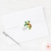 Ik ben verhuisd, mailbox ananas Nieuw adres Ronde Sticker (Envelop)