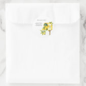 Ik ben verhuisd, mailbox citroenen nieuw adres ronde sticker (Tas)